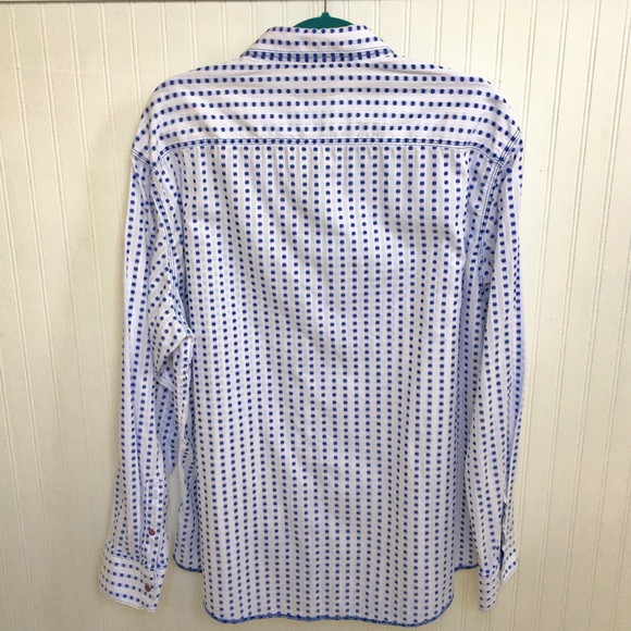 Johnston & Murphy Slim Fit Dotted Dress Shirt XXL - Picture 2 of 7